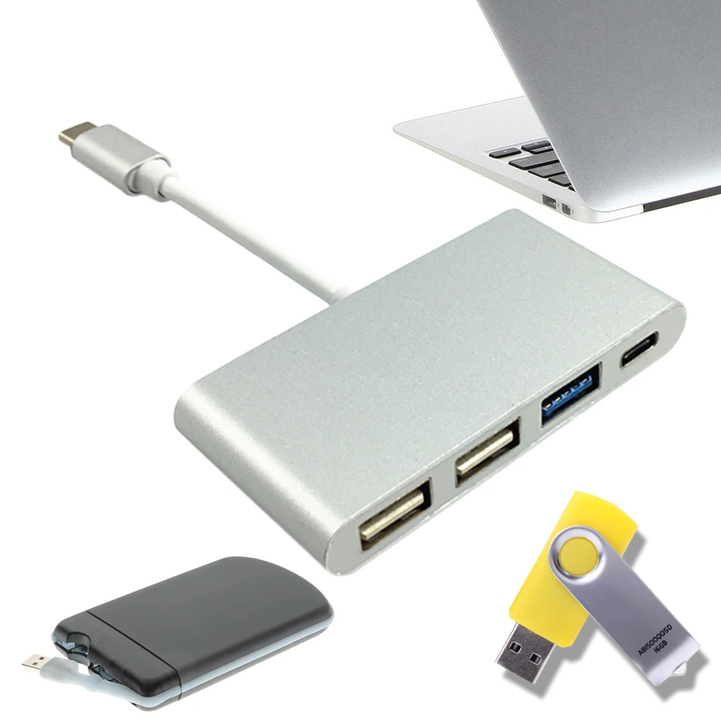 Компактный Портативный дизайн USB-C/Тип C USB 3,1 к Тип usb Закрытая акционерная Компания C& 3-Порты и разъёмы USB 3,0 концентратор адаптер для Macbook Высокое качество