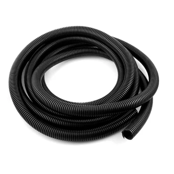 

Hot XD-5M 16.4ft Flexible Insulated Black Polyethylene Corrugated Tube Hose Pipe 25mm