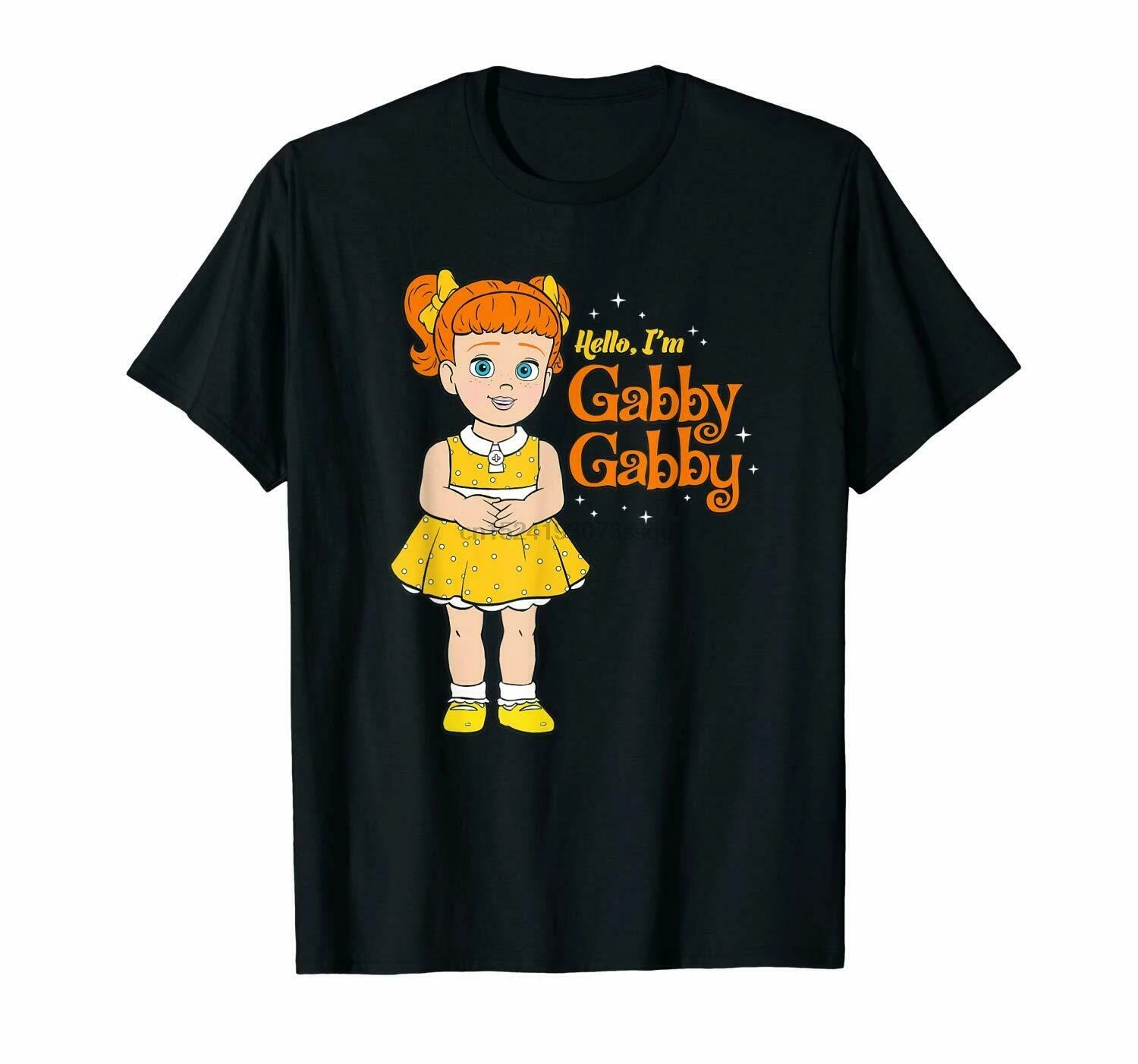 Черная футболка Woody Little Bo Hello Im Gabby с открытым носком и изображением шерифа