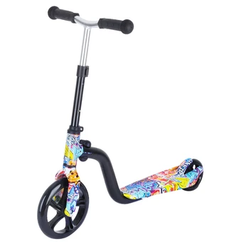 

Children Two-wheeled Scooter Kid's Toy Car Big Wheel Pulley Scooter Beautiful Printed Kick Scooter for Kids Playing (Random)