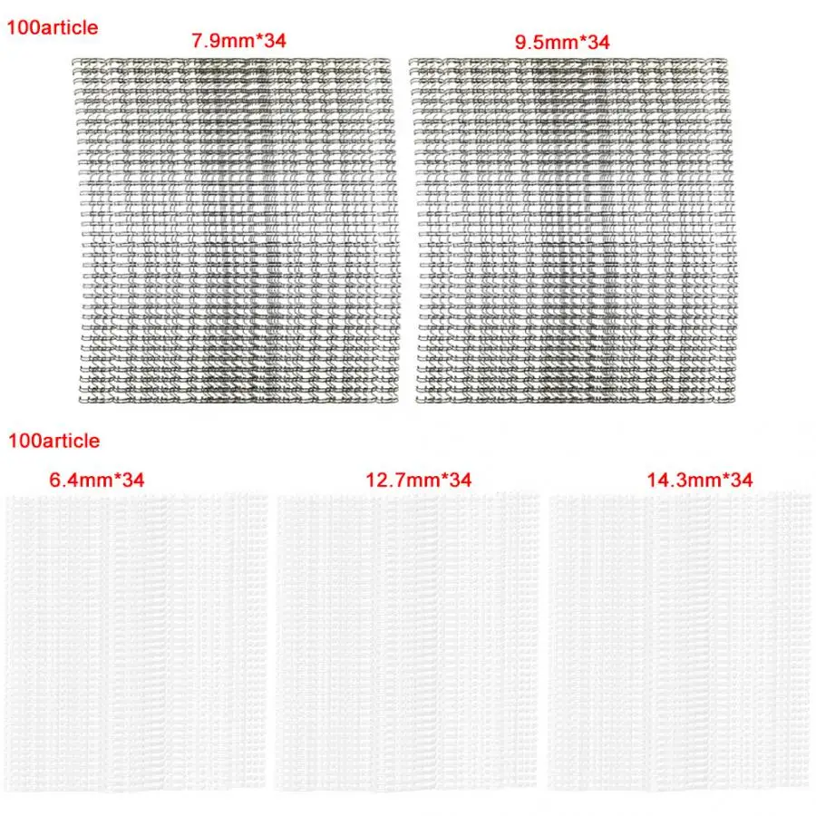100 шт. A4 Размер 34 зубья 3:1 двойные петли провода связывания провода календаря переплета железа