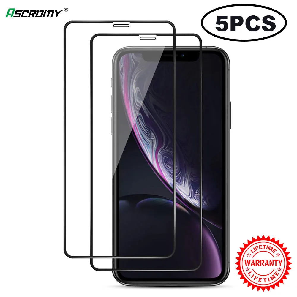 Защитное стекло закаленное 3D для iPhone 11 Pro/XR/X/XS Max/7 Plus/8/6/6S/8plus/7 plus/SE2 5 шт. | Мобильные
