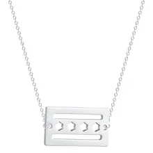 3 kleuren Gold & Rose Gold & Silver Tone Chicago Vlag Hanger Ketting Voor Vrouwen Mode-sieraden Gift Dropshipping(China)