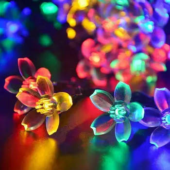 

20/50 LEDs Solar String Lights Fairy Flower Outdoor Christmas Decorative Light For Indoor Garden Party Xmas Decor New