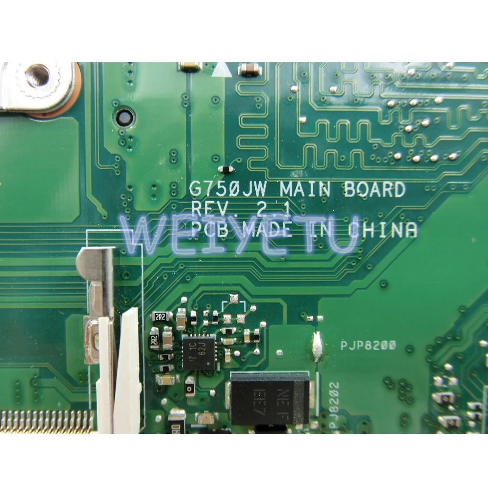 G750JW With i7-4700HQ CPU 2D LCD Connector Motherboard for ASUS G750J G750 G750JW Laptop Mainboard Rev 2.1