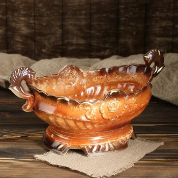 

Candy bowl "Rook", pearls, painting, landscape, 19 cm