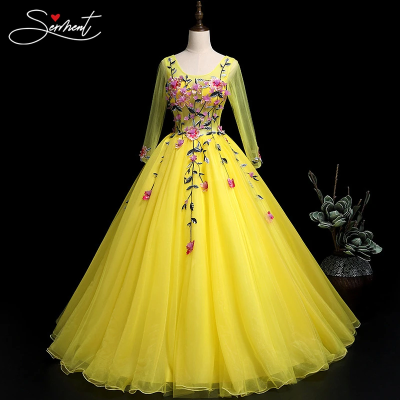 

OLLYMURS Yellow European and American Prom Dress New Summer Gradient Slim Slimming Performance One Word Shoulder Dress Supply