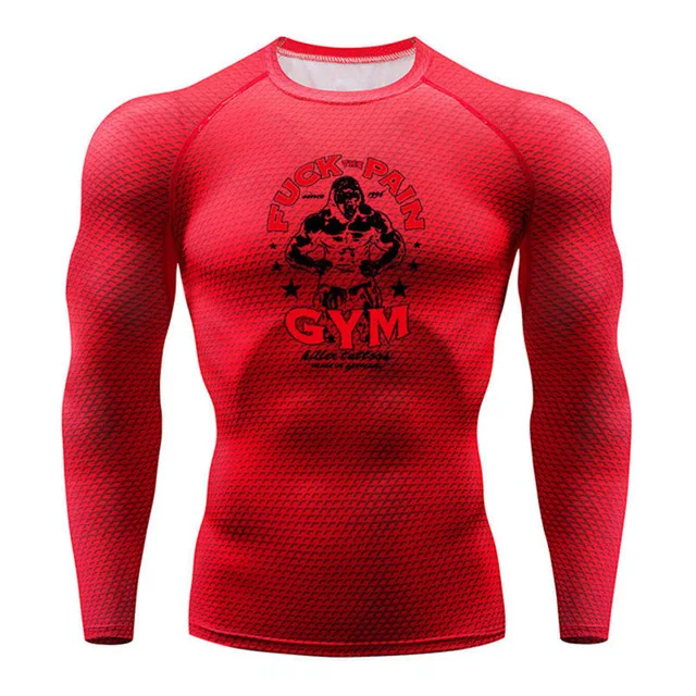 Мужская футболка для бега Gorilla Snake gym одежда для фитнеса Топ Рашгард одежда для футбола быстросохнущая спортивная мужская рубашка - Цвет: 30