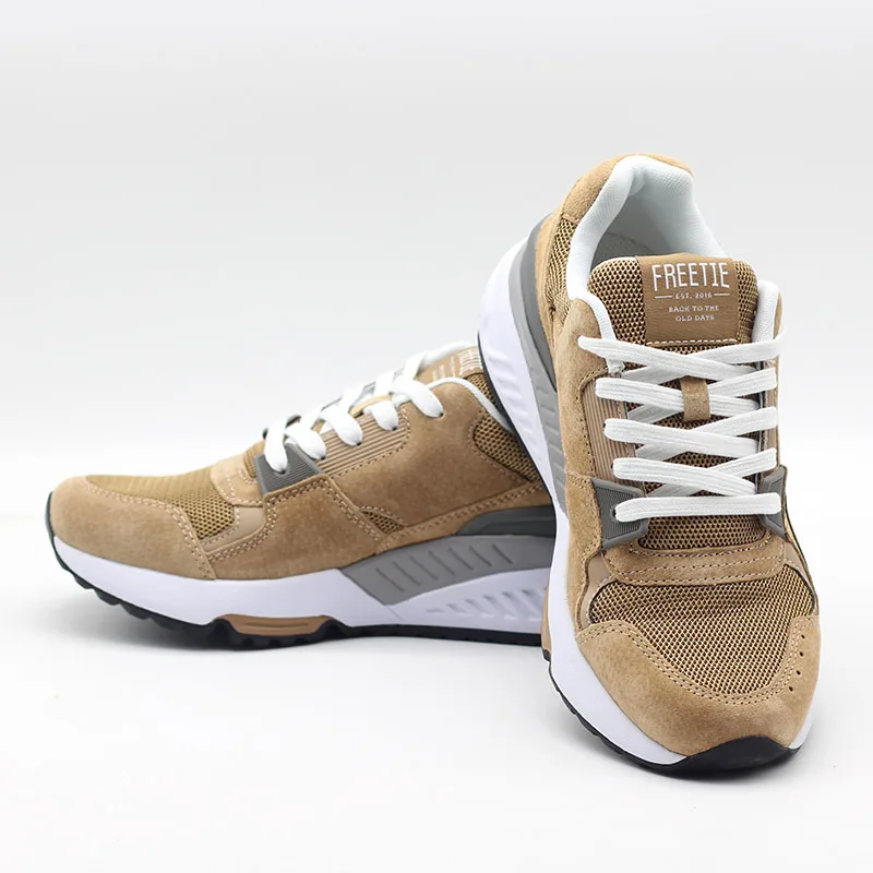 Khaki size 39 Xiaomi Mijia FREETIE90 мужские Ретро спортивные кроссовки Повседневная обувь дышащие износостойкие ударопрочные эластичные ботинки 4 цвета - Цвет: Khaki size 39