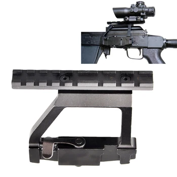 

Metal Top Rail Mount AK47/ AK74 SAIGA RIFLE Airsoft Side Rail Lock Scope Mount QD for 20mm Picatinny Rail Scope Sight