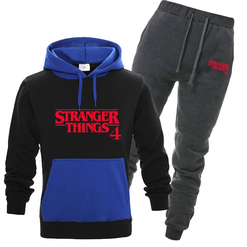 Stranger Things 4 толстовки спортивный костюм для мужчин/женщин + Тренировочные Брюки