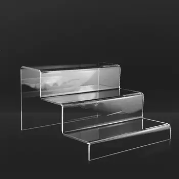 

Acrylic Stepped Display Stand 3-Tier Storage Rack Desktop Organizer Holder For Ornaments Models