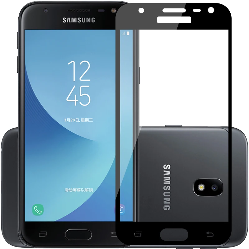 Разноцветное закаленное стекло с полным покрытием для samsung Galaxy J3 J7 Prime 9H HD Стекло для экрана для samsung J5 EU стекло для J7 Pro