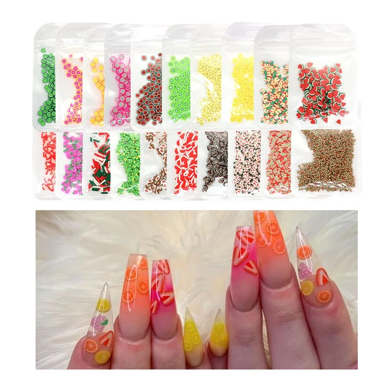 5グラム 0個ネイルアートのフルーツスライス装飾クリスマスサンタ花ポリマークレイdiyデザイン3dステッカーデカール爪アクセサリー Rhinestones Decorations Aliexpress