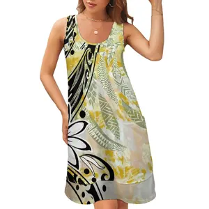 Samoan Puletasi Hd Print Girl Spring Sexy Prettytittlething Dress Wholesale Price  Dress Support Custom Printing