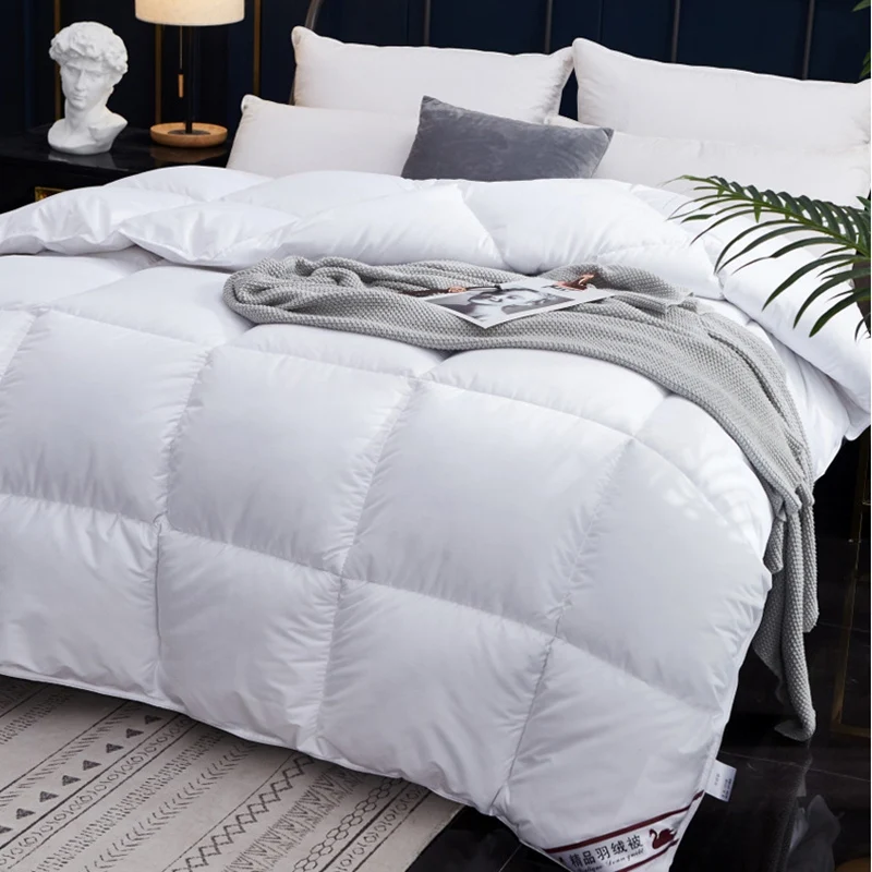 Белое хлопчатобумажное лоскутное одеяло, пододеяльник, размер King queen, сплошной цвет, утепленное летнее/зимнее одеяло, постельные принадлежности, наполнитель