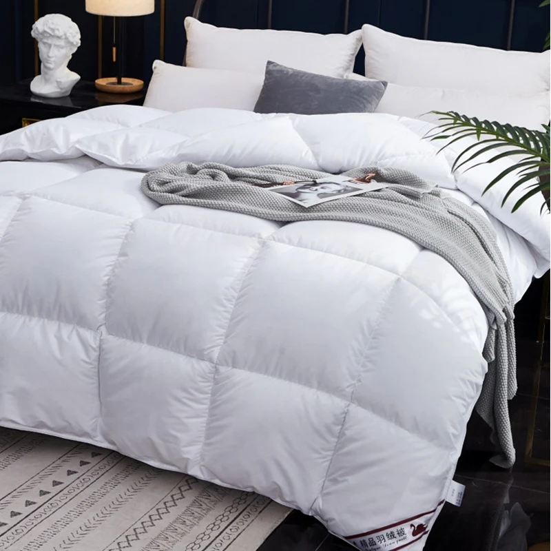 

White Cotton patchwork Quilt Duvet King Queen size solid colors thicken Summer/Winter Blanket Bedding Comforter Filler