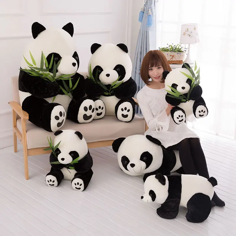 Nette große Panda Plüschtiere Kinder Comic-Tiere Spielzeug NE 