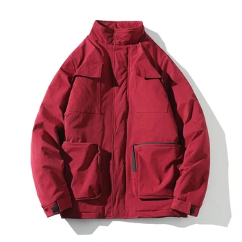 

2020 Winter new wave men's multi-pocket padded coat large size men's padded cotton coat