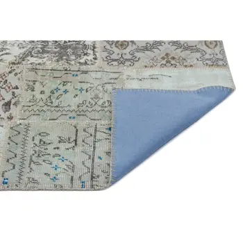 

Handmade Beige Vintage Overdyed Patchwork Area Rug 160x230 Cm-5'3''X7'7''