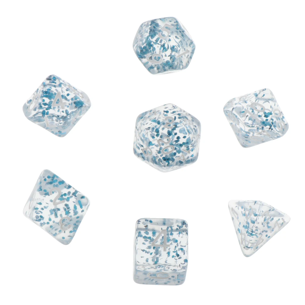 7Pc Multi-sided Dices Set D4-D20 MTG DND RPG Board Game Dice for D&D Roleplaying Party Casino Table Game Toy