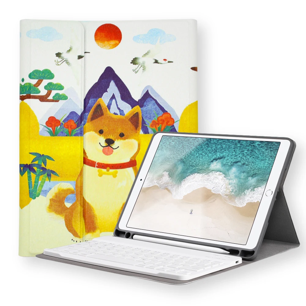 Bluetooth клавиатура крышка чехол для iPad Air3 Mini5 10,2 ''со встроенным карандаш держатель для iPad Air2 Air1 5/6th чехол 9,7'' - Цвет: Air1 Air2