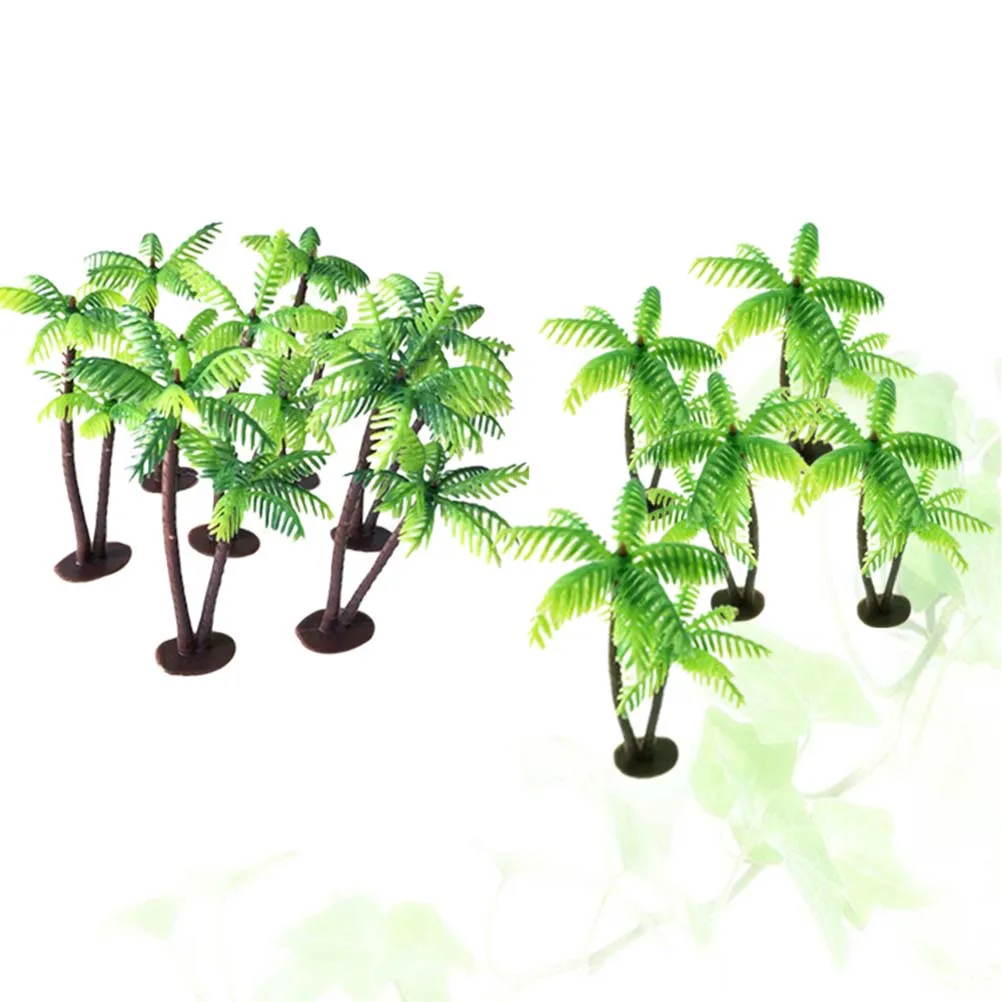 Пластиковые миниатюрные горшки для растений с имитацией кокосовой пальмы, рыбный бак, бонсай, ремесло, искусственные растения, микро пейзаж, сделай сам, Декор