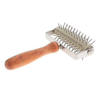 

New Dough Docker Spike Roller Wheel Bread Pie Pizza Pasta Pastry Holes Maker,Stainless Steel