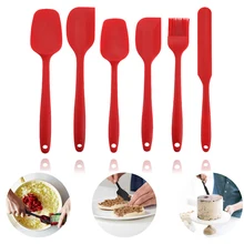 

6PCS Kitchen Tools Silicone Cookware Set Heat-resistant Non-stick Cookware Silicone Spatula Spatula Buttered Bread Cooking Tool