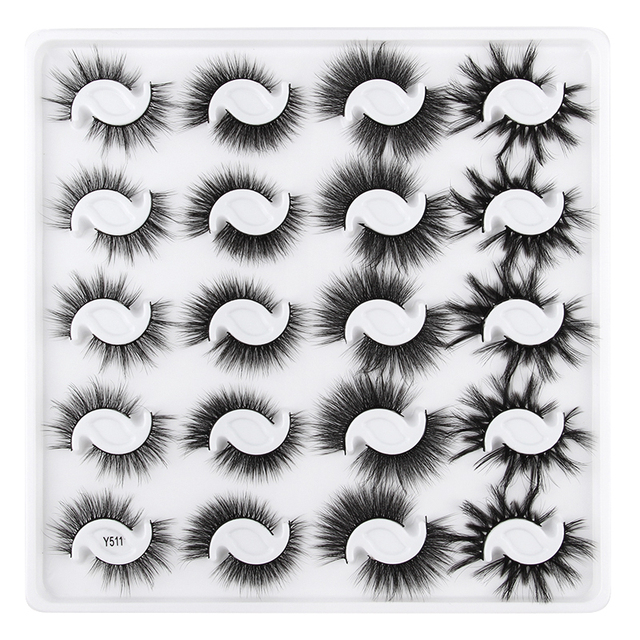 16/20 Pairs Soft 3D Mink Lashes Faux Thick Natural Long False Eyelashes Cosmetic Makeup Tool Extension Eye Lashes