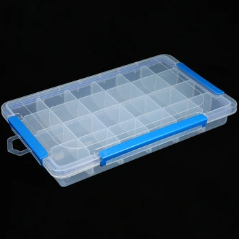 

Hot 24 GridsTransparent Plastic Box Multiple Compartments Box Electronic Components Container Fishing Accessories Storage Case