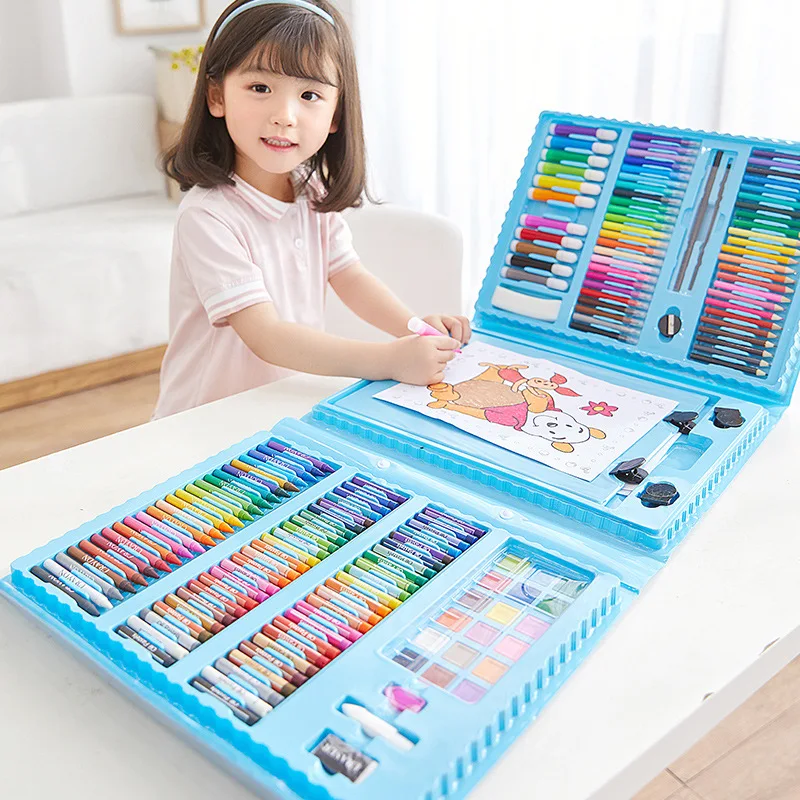 

208-Piece Children's Watercolor Pen Set Crayons Learn Learning Stationery Brush Children's Gift