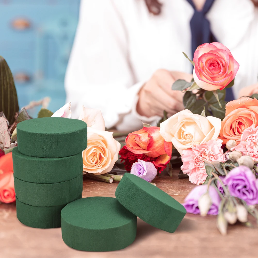 6pcs Foam Flower Floral Blocks Mud Green Bricks Dry Wet Arrangement Sponge  Florist Flowers Roses Foam Flowers Home Decoration - AliExpress