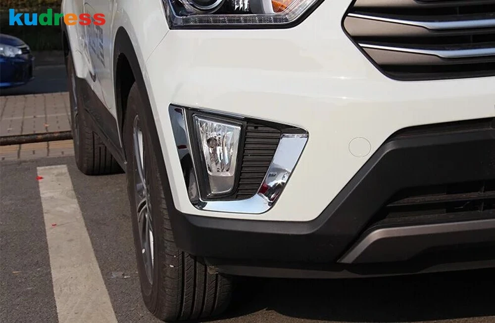 Для Hyundai Cantus Creta ix25 2014 2017 хромированная Автомобильная передняя противотуманная
