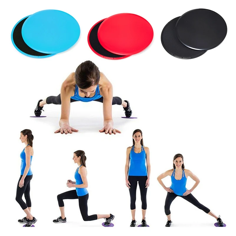 2Pcs Fitness Gym Gliding Discs Slider Exercise Sliding Plate For Yoga Gym Abdominal Core Training Gym Equipment