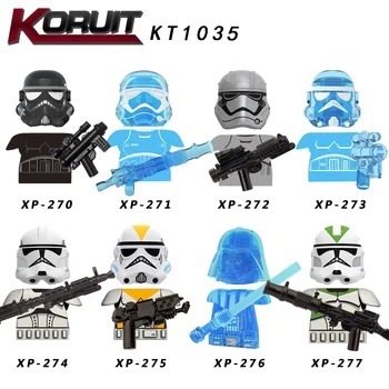 

21PCS Transparent Darth Toy Vader Clone Troops Shadow Storm Commando Team STARWarSS Figure Building Blocks Toys