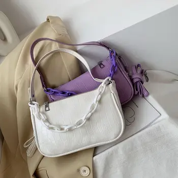 

Retro Alligator Pattern Women Messenger Handbags PU Leather Street Casual Solid Zipper Shoulder Bags Bolsa Mujer 2020 Fashion