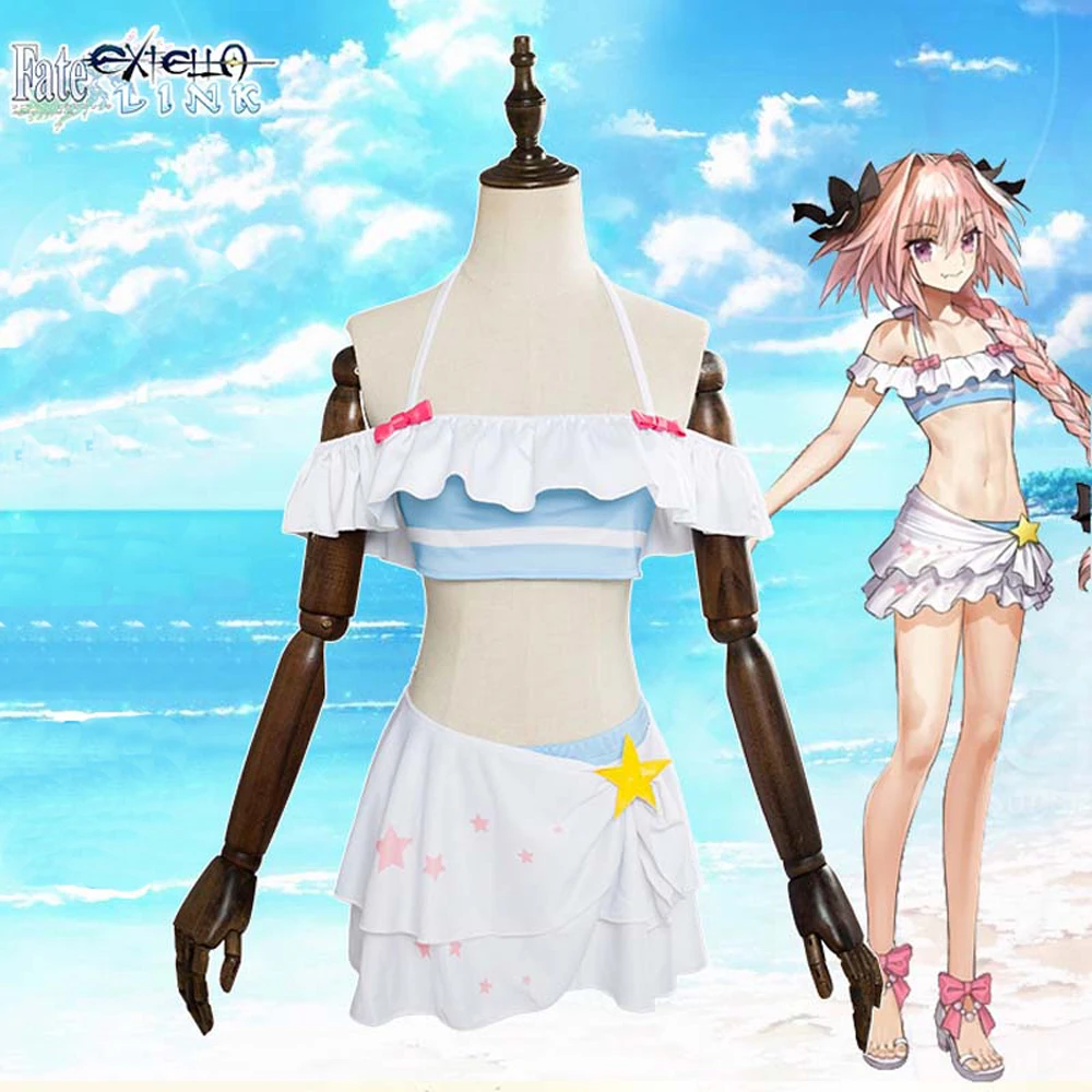 Anime_Game_Fate_Extella_Astolfo_swimsuit_swimwear_Cosplay_FGO_astolfo_cosplay_costumes_crop_top_skir (2)