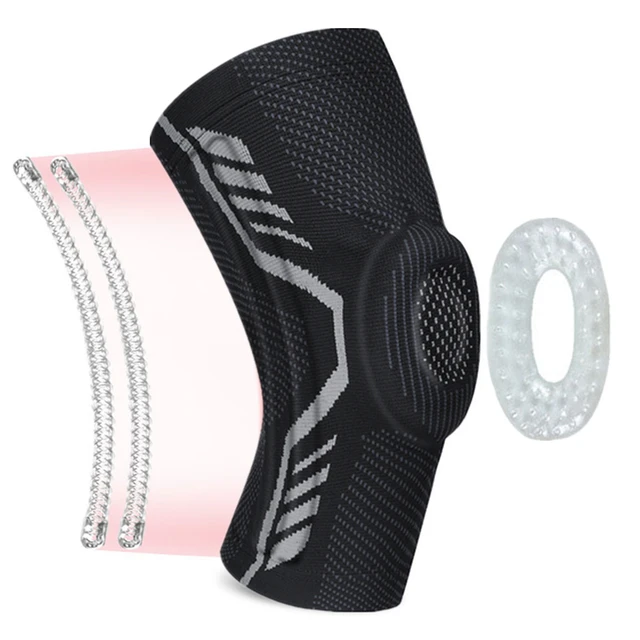 Knee Pads Professional Compression Knee Brace Support for Arthritis Relief, Joint Pain, ACL, MCL, Meniscus Tear, Post Surgery Style F Grey 1pcs