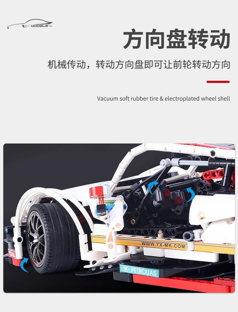 Creator Technic BENZ AMG C63 Racing Car Set Compatible with Legoed MOC 6687 6688 Model Building Blocks Bricks Kids Toys DIY Gift