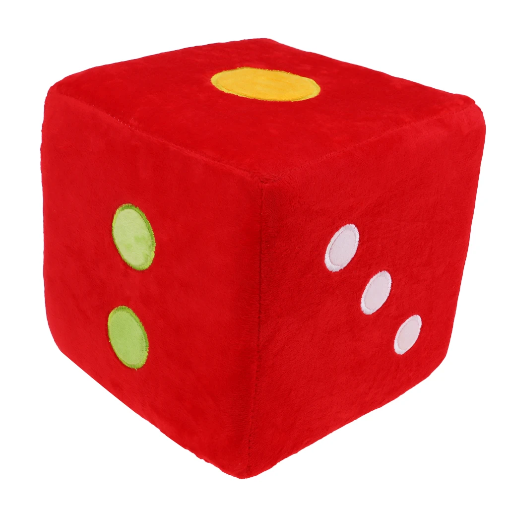 Large 20cm Plush Dice for Kids Children Math Teaching Aids, Also used as Bed Home Decor Cushion Pillow- Choice of Colors - Цвет: F