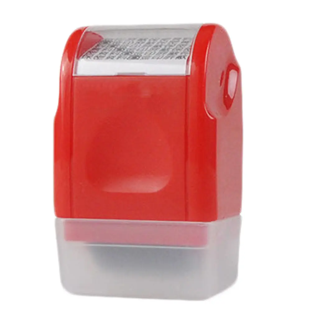 Охранный ваш ID мини-ролик штамп самоокрашивающийся штамп грязный код безопасности идентификация кража Защитная печать - Цвет: Red