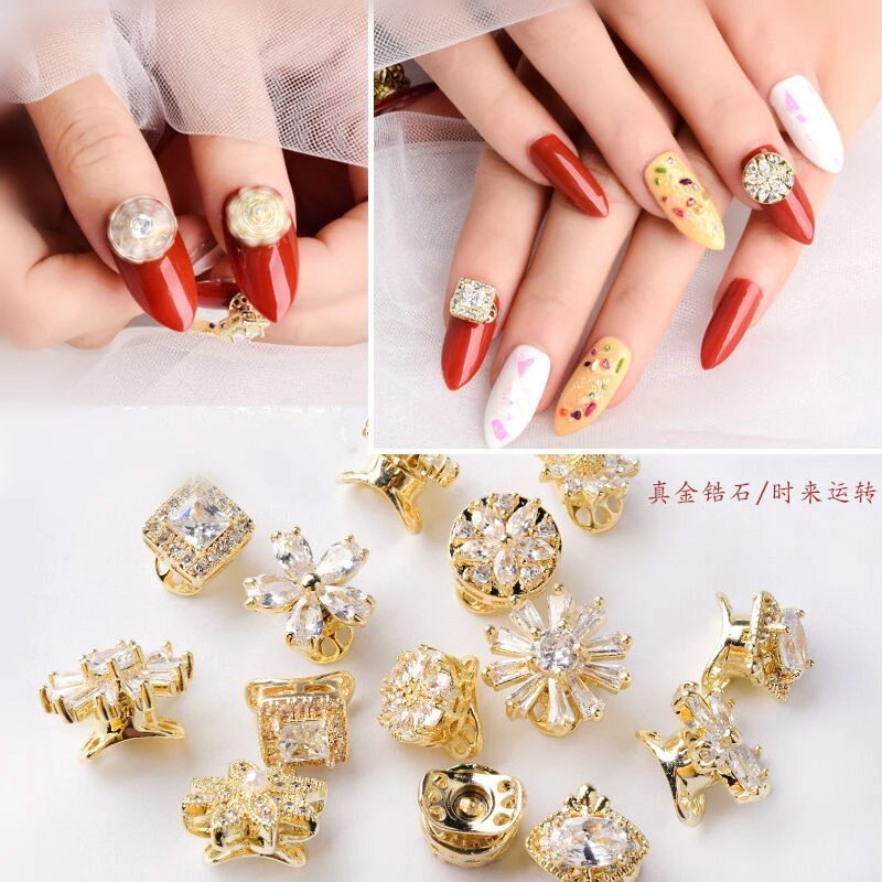 Spin Rotating Snowflake Nail Charms Luxury Spinning Nail Rhinestones Winter Snowflake  Charms For Nails Zircon Nail Charm Jewelry - Rhinestones & Decorations -  AliExpress