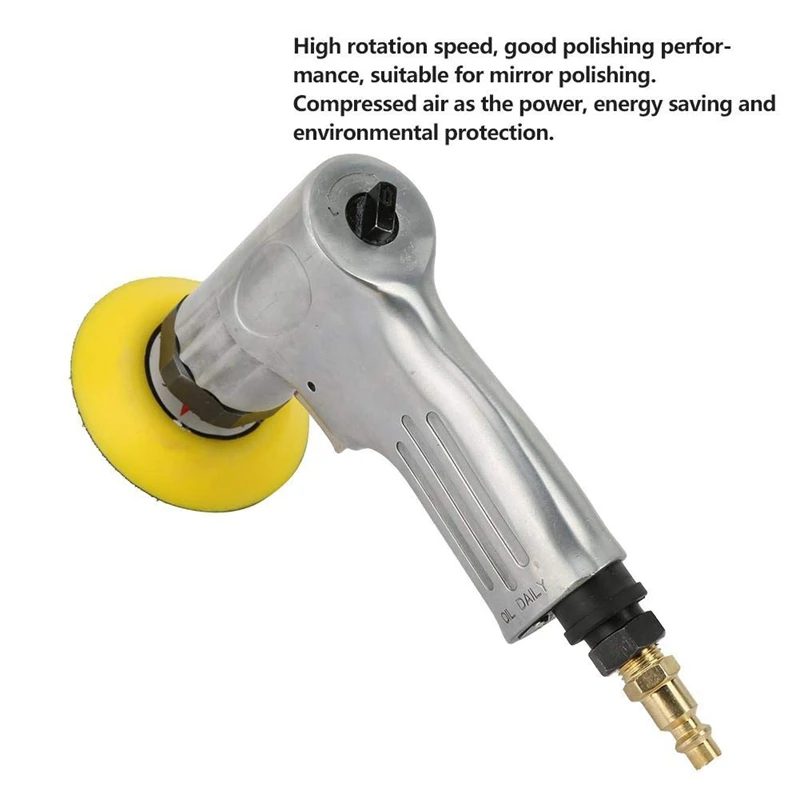 3 Inches Polishing Machine Air Sander Pneumatic Polisher Machine Set Air Grinder Polishing Machine Tool Car Polishing