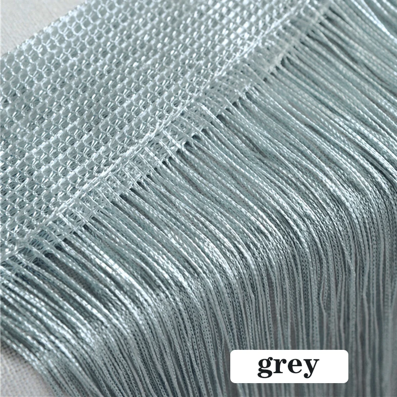 100CM X 200CM Thread Curtains Screen Ribbon String Divider Blind for Living Room Door Wall Window Panel Tassel Curtain 