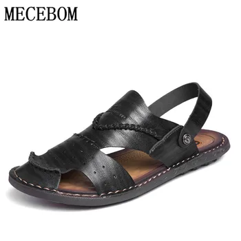 

2020 Fashion Summer Men Sandals Big Size 38-47 Beach Sandals Flat Slippers Walking Shoes Non-slip Summer Men Sandals