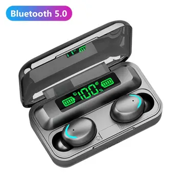 

F9-5C TWS Bluetooth 5.0 Rechargeable Smarts Touch Wireless Earphones with Mic