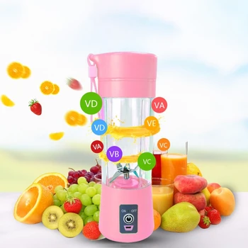 

380ml Electric Blender USB Rechargeable Juicer Cup Smoothie Mixer Fruit Squeezer 425B
