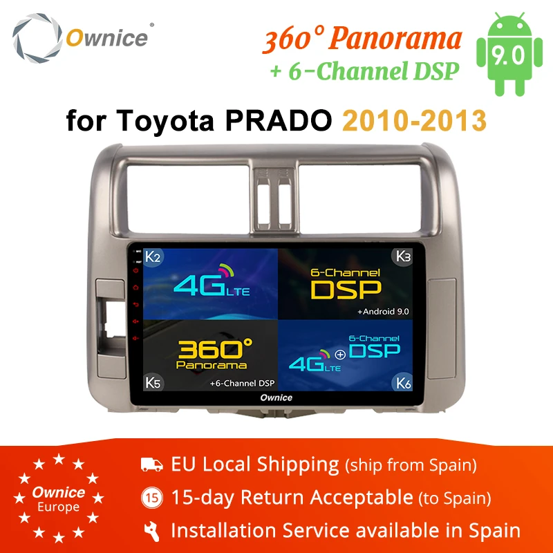 Ownice K3 K5 K6 Восьмиядерный Android 9 0 автомобильный Радио плеер навигация для TOYOTA PRADO 2010