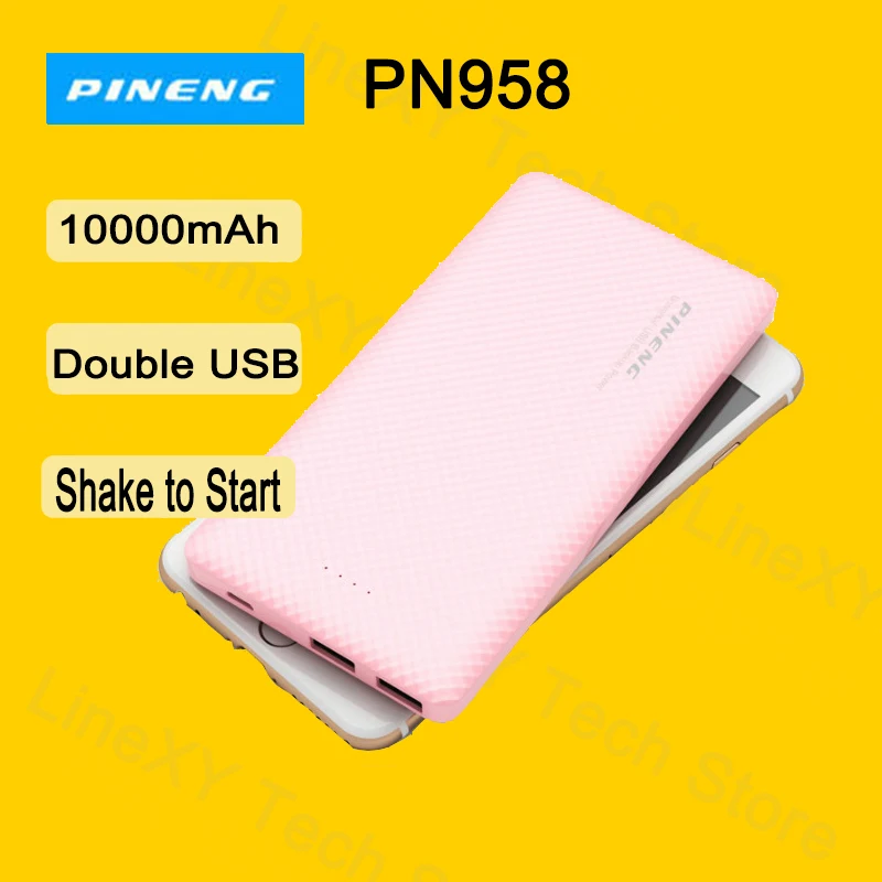 

Double USB external charger Power Bank 10000mAh PINENG PN-958 for Mobile phone Battery Charger Li-Polymer
